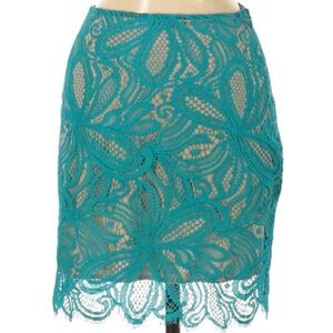 For Love and Lemons Teal Beach Breeze Teal Lace skirt size M